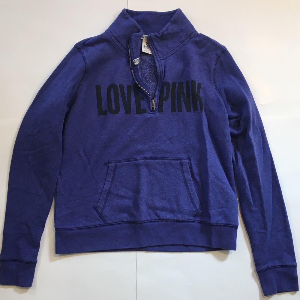 VS PINK Purple Quarter Zip Size Small